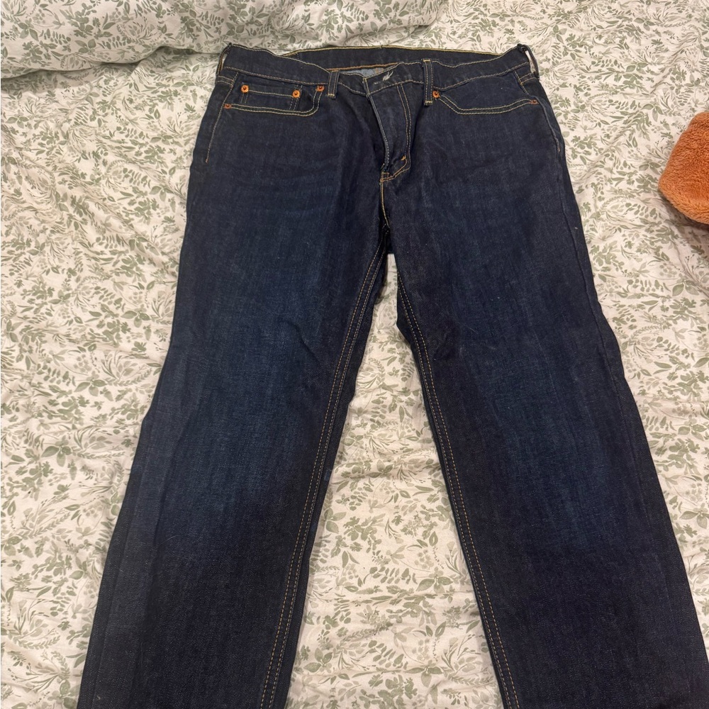 Levi's Men's Dark Blue Straight Jeans